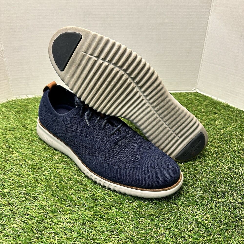 Cole Haan ZeroGrand Stitchlite Mens Size 12M C27569 Marine Blue Casual Oxfords
